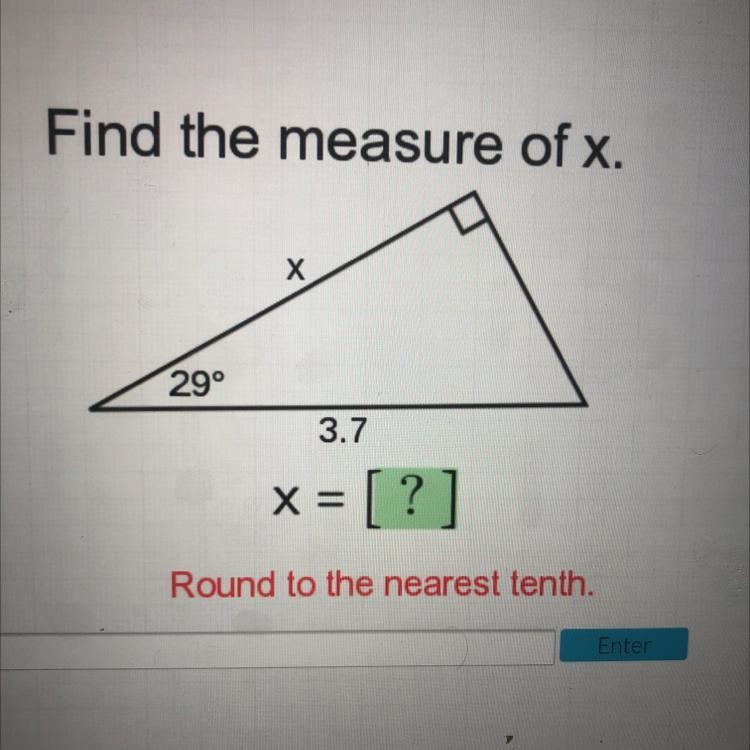 Help find the measure of X-example-1