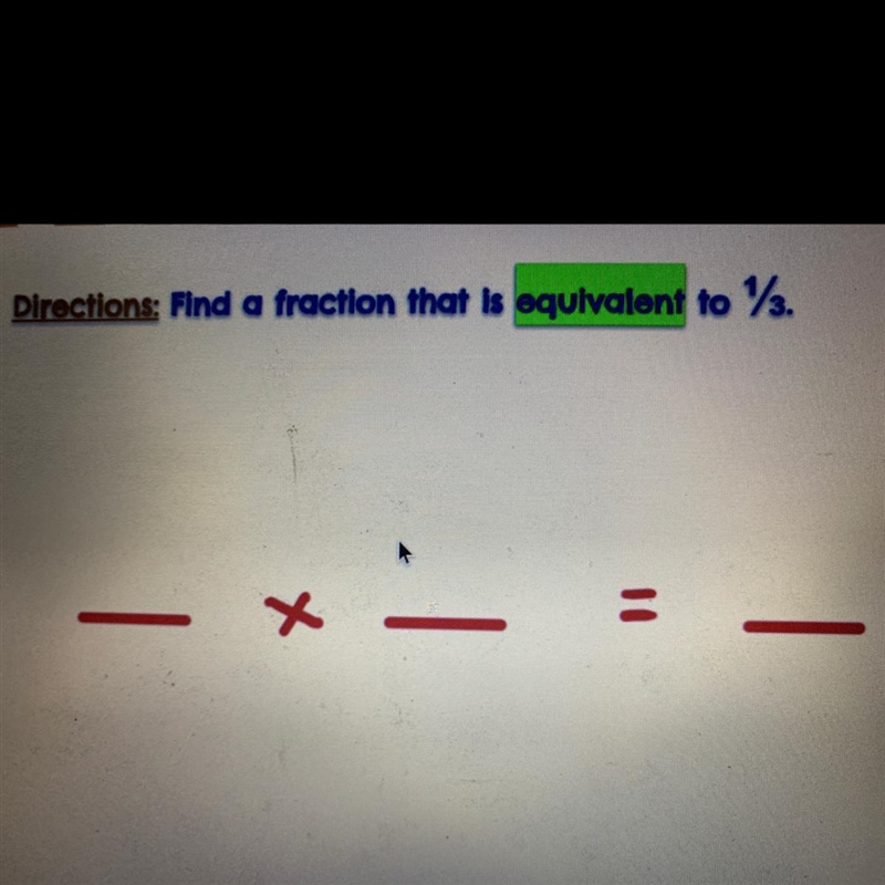 Find a fraction that is equivalent to 1/3-example-1