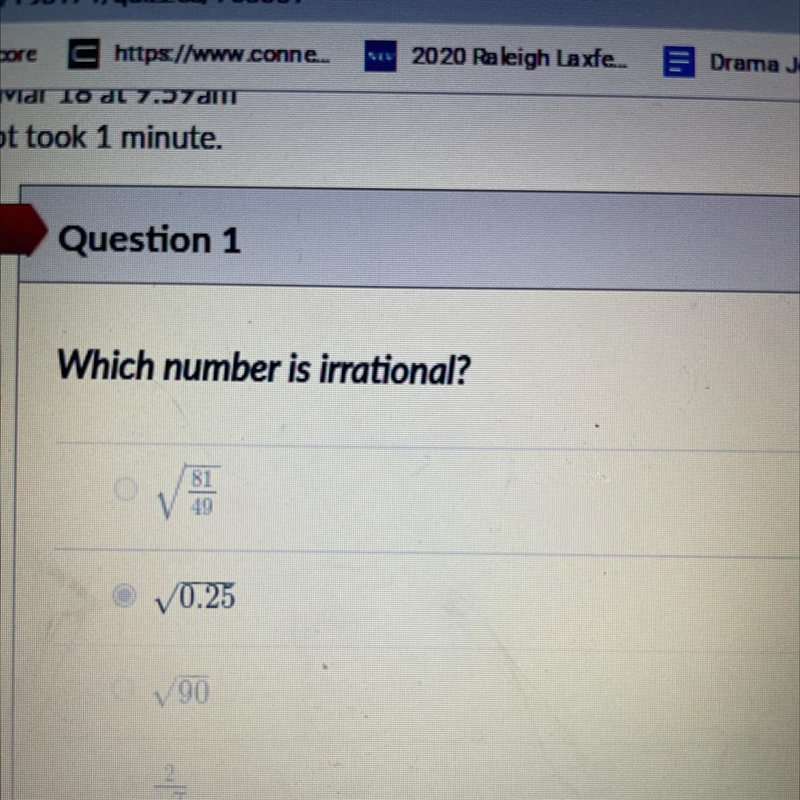 Which number is irrational?-example-1