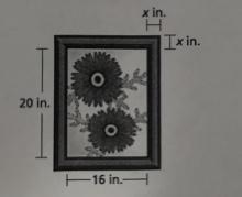 40 points! You are framing a picture with a frame of equal width on each side. a. Write-example-1