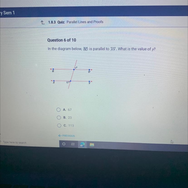 What is the value of y ?-example-1