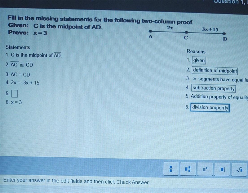 What's the answer to 5 of the statement side , please help​-example-1