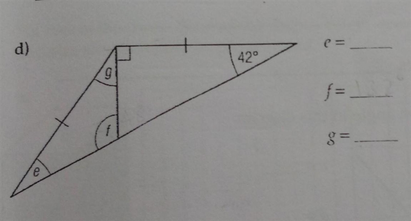 Calculate the size of each unknown angle. ​-example-1