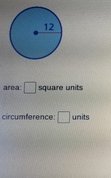 Find the find the area and the circumference of the circle round your answer to the-example-1