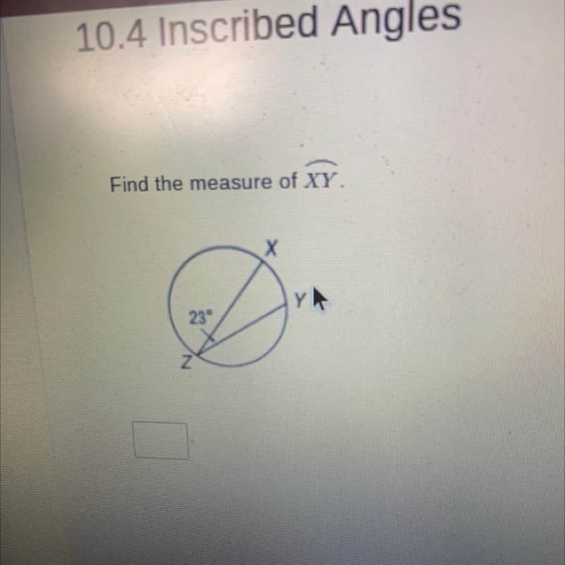 Find the measure of Arc XY.-example-1