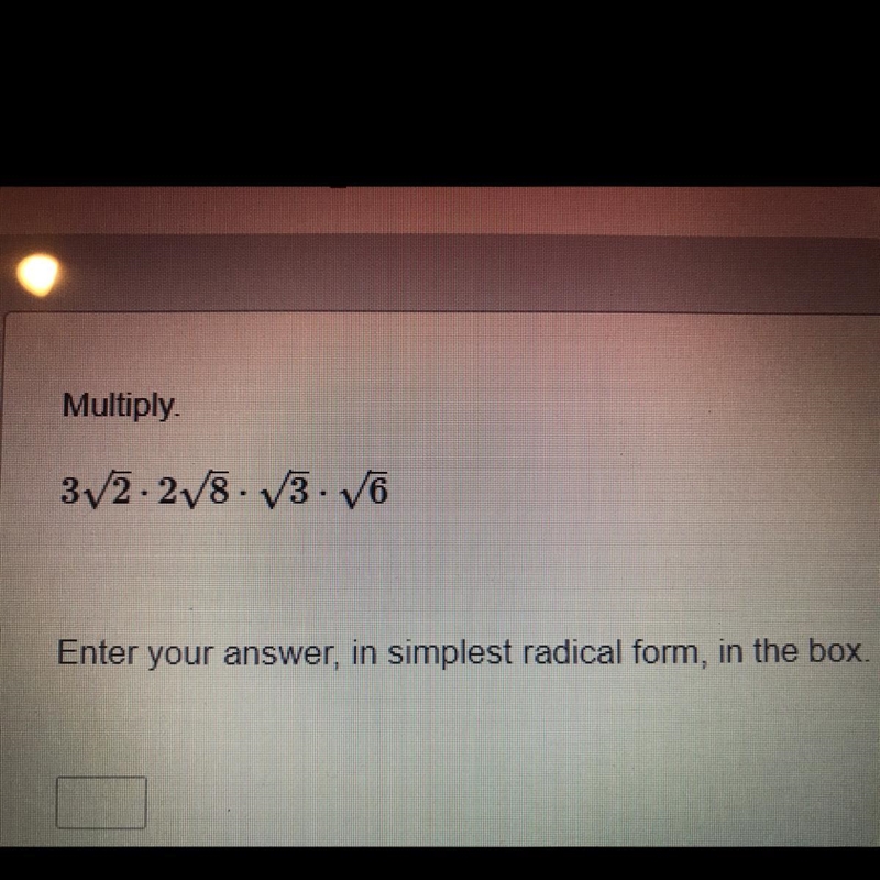 Multiply. (Use photo). Enter your answer in simplest radical form.-example-1