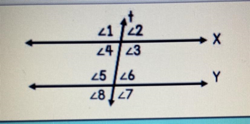 Which pair of angles are congruent or supplementary-example-1