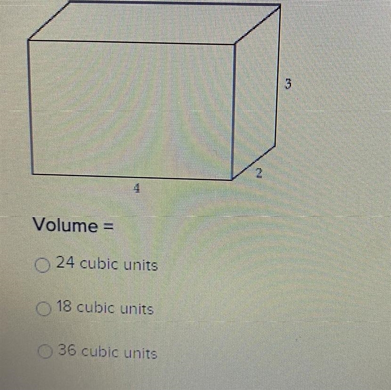 Find the following measure for this figure. 3 The volume for this figure??-example-1