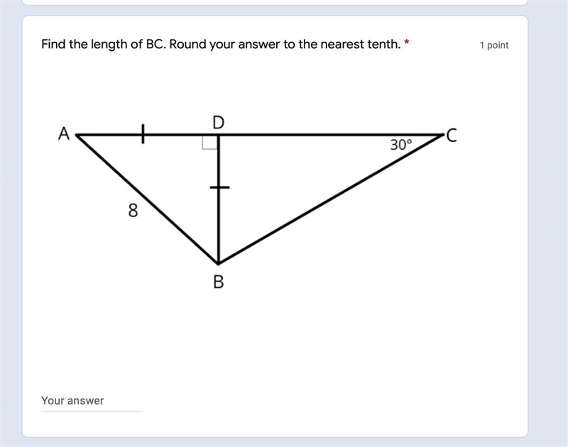 Find the length of BC. Round your answer to the nearest tenth.-example-1