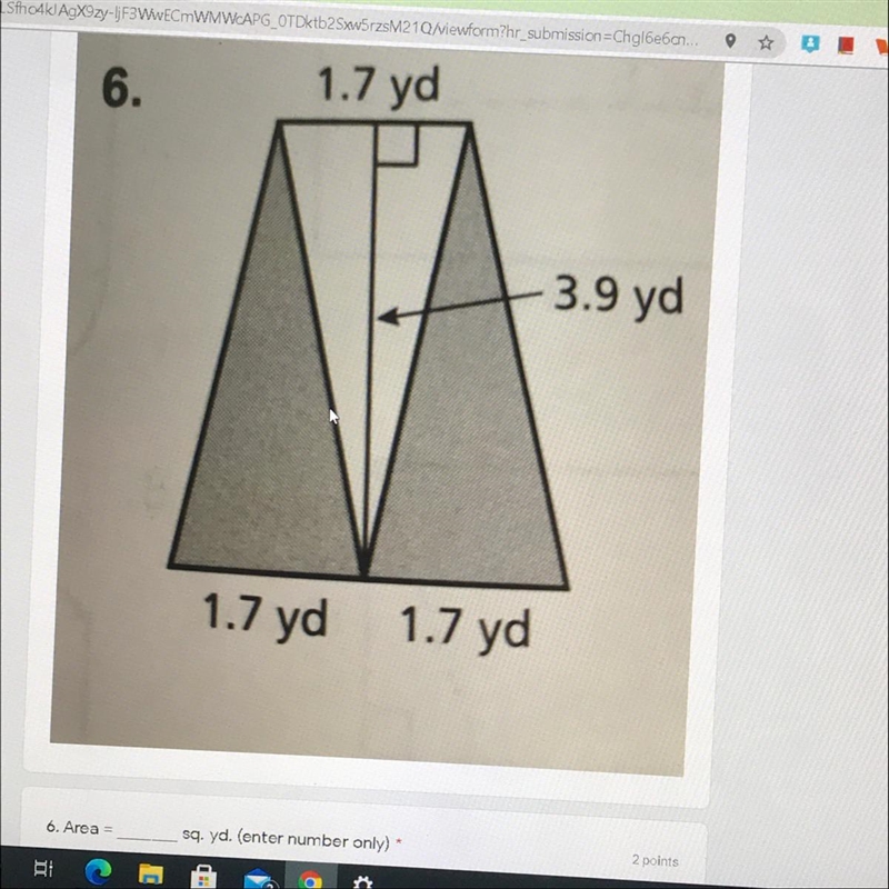 Find the area of the shaded area-example-1