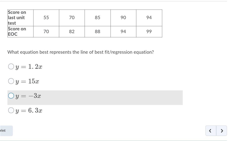 Emergency meeting! please help me help me get the right answer, also, its not y = -3x-example-1