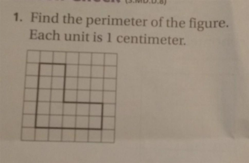 1. Find the perimeter of the figure. Each unit is 1 centimeter​-example-1