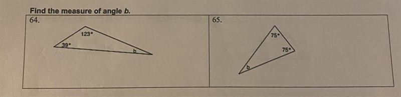 Find the measure of angle b.-example-1