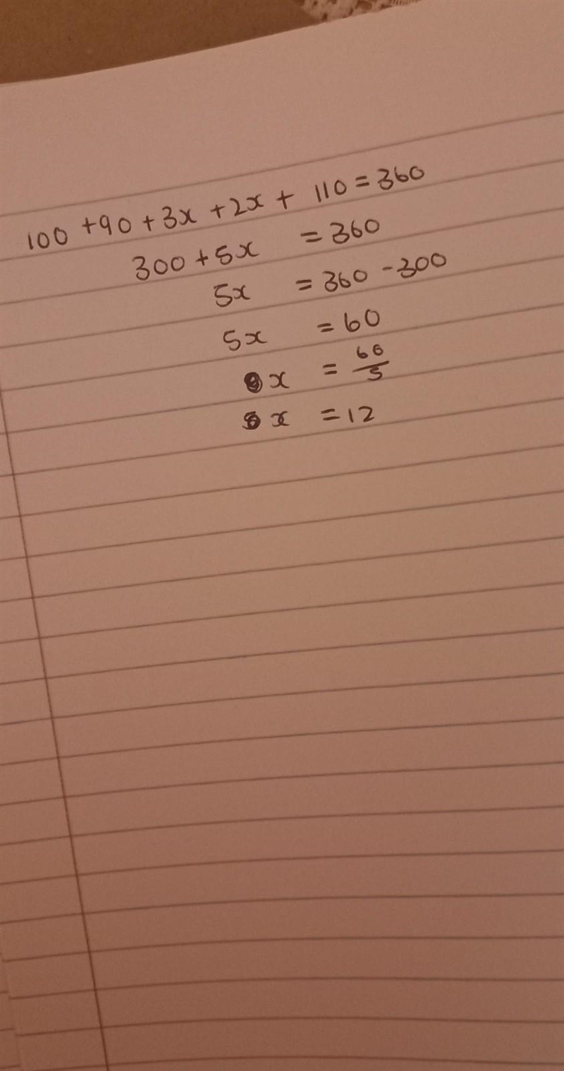 Find the value of X. What is the interior angle sum of this polygon? (Drop Down) - 180, 360, 540, 720 Set-example-1