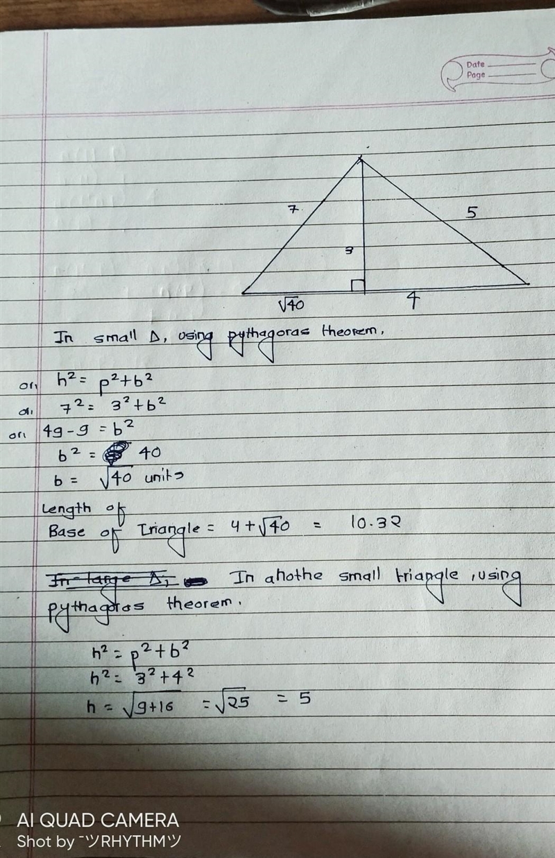 Find the lengths of the missing pieces of the triangle. (Picture attached). Thank-example-1