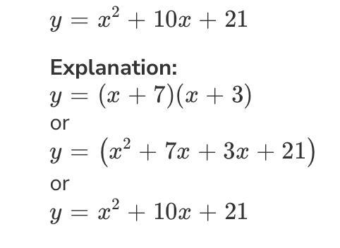 Y=-3(x-7)(x+3) in standard form-example-1