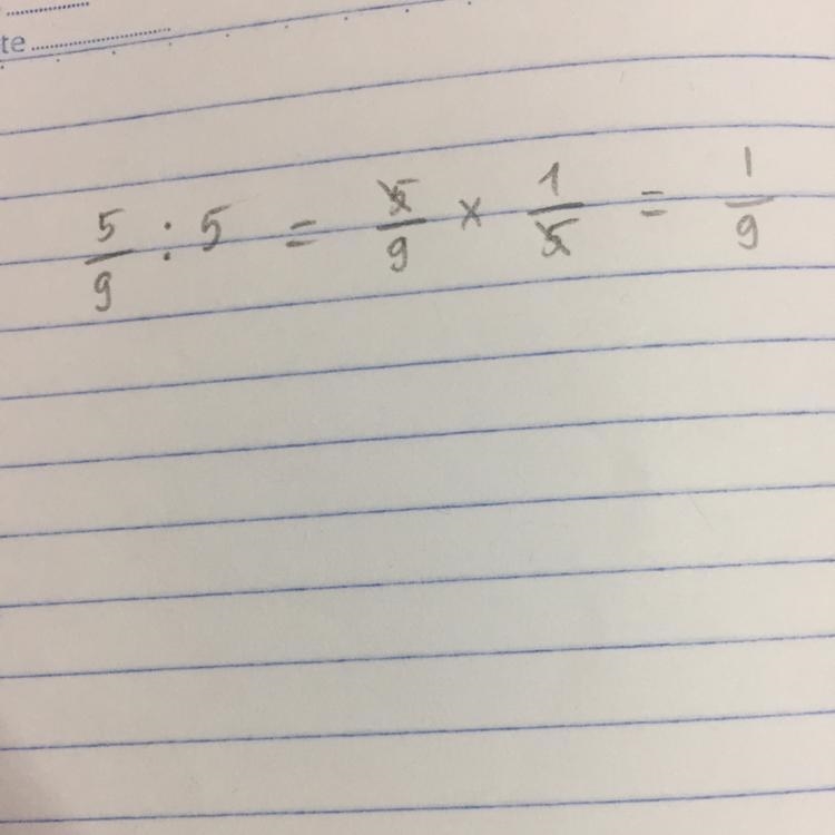 5/9 divide 5 in the simplest form-example-1