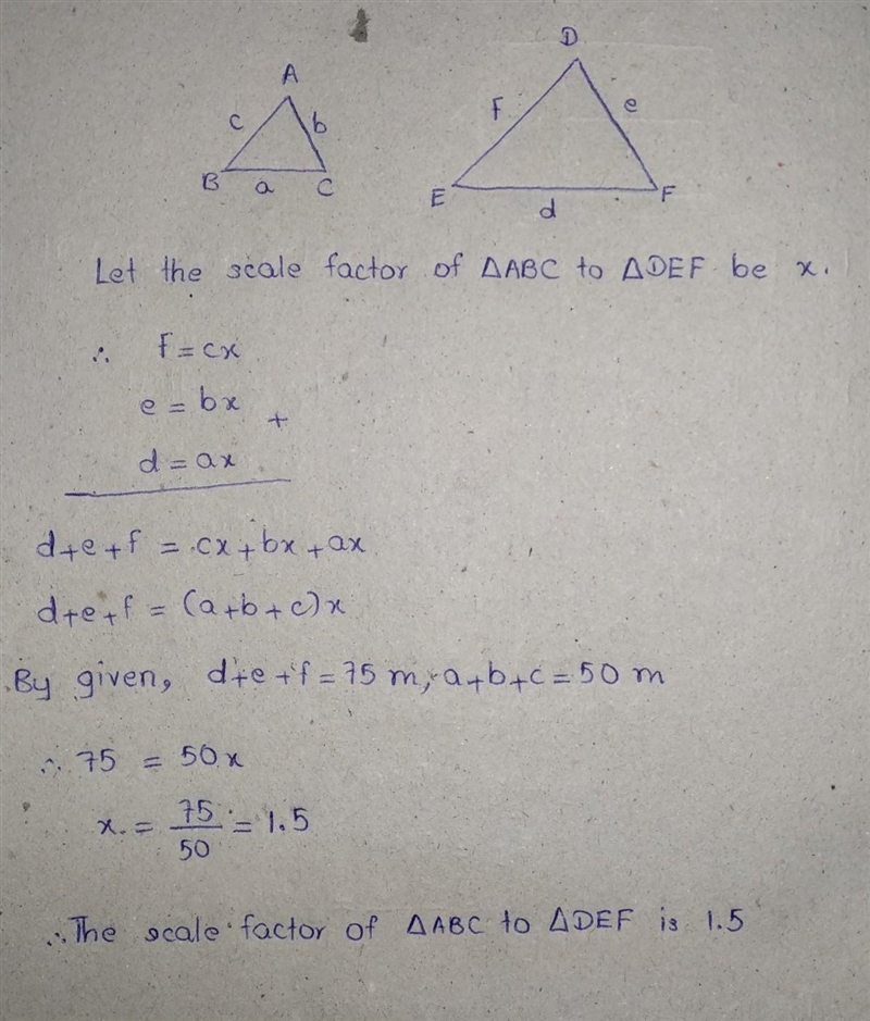 There are 2 similar rectangles. The perimeter of the large rectangle is 75 meters-example-1