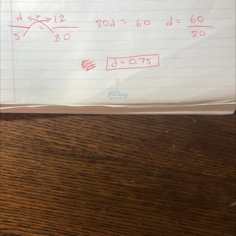 D/5 = 12/80 plz help-example-1