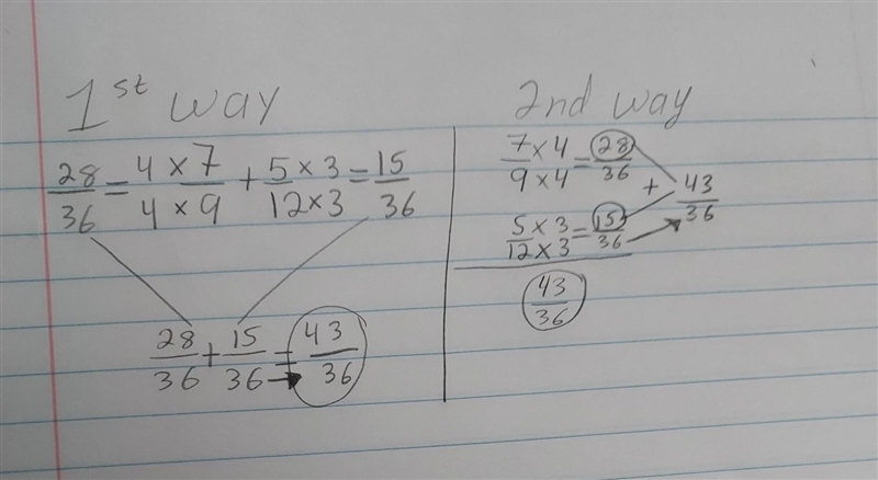 7/9 + 5/12 with lcm pls help and give explanation pls-example-1