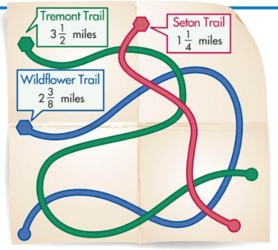 In one day, Ricardo hiked 2_ 2 3 times as far as Bernie and Chloe hiked before they-example-1