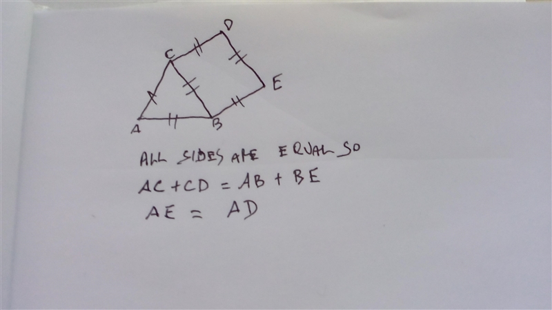 ABC is an equilateral triangle drawn on side BC of square BCDE prove that AE=AD-example-1