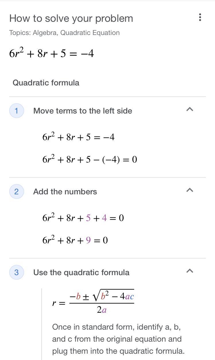 6r^2+8r+5=-4 what is the answer PLZ HELP!!!!-example-2