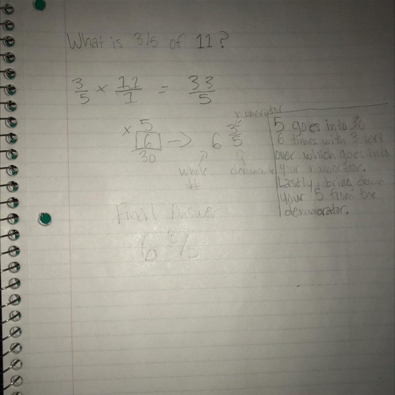 Three-fifths of a number is eleven-example-1