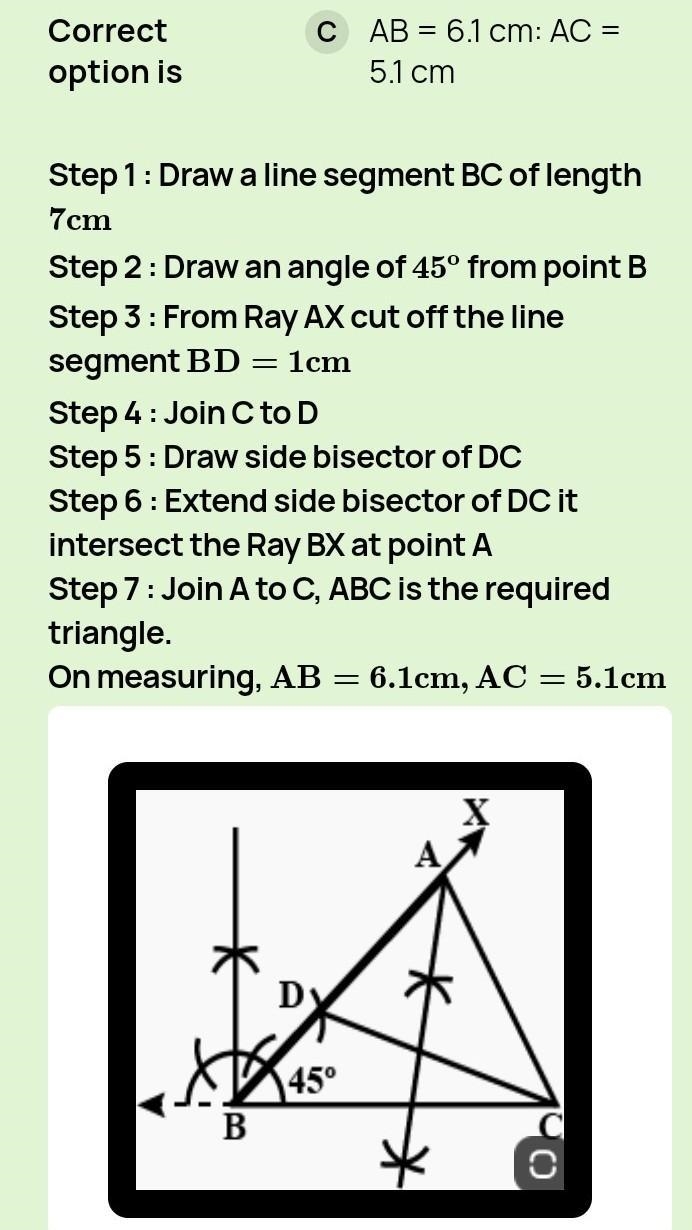 What is the measure of In ABC as shown, AC 1 BC , AB = 11.4, and BC = 7. degrees А-example-1