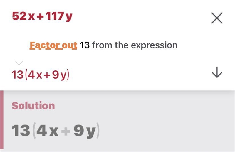 Find the hcf of 52 and 117 and express it in the form of 52x + 117y​-example-1