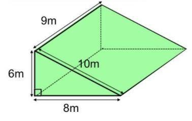 1 of 6 Work out the surface area of this solid prism. 9m 10m 6m 8m​-example-1