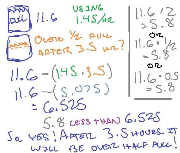 Higher Order Thinking A full tank that holds 11.6 gallons of gasoline is using 1.45 gallons-example-1