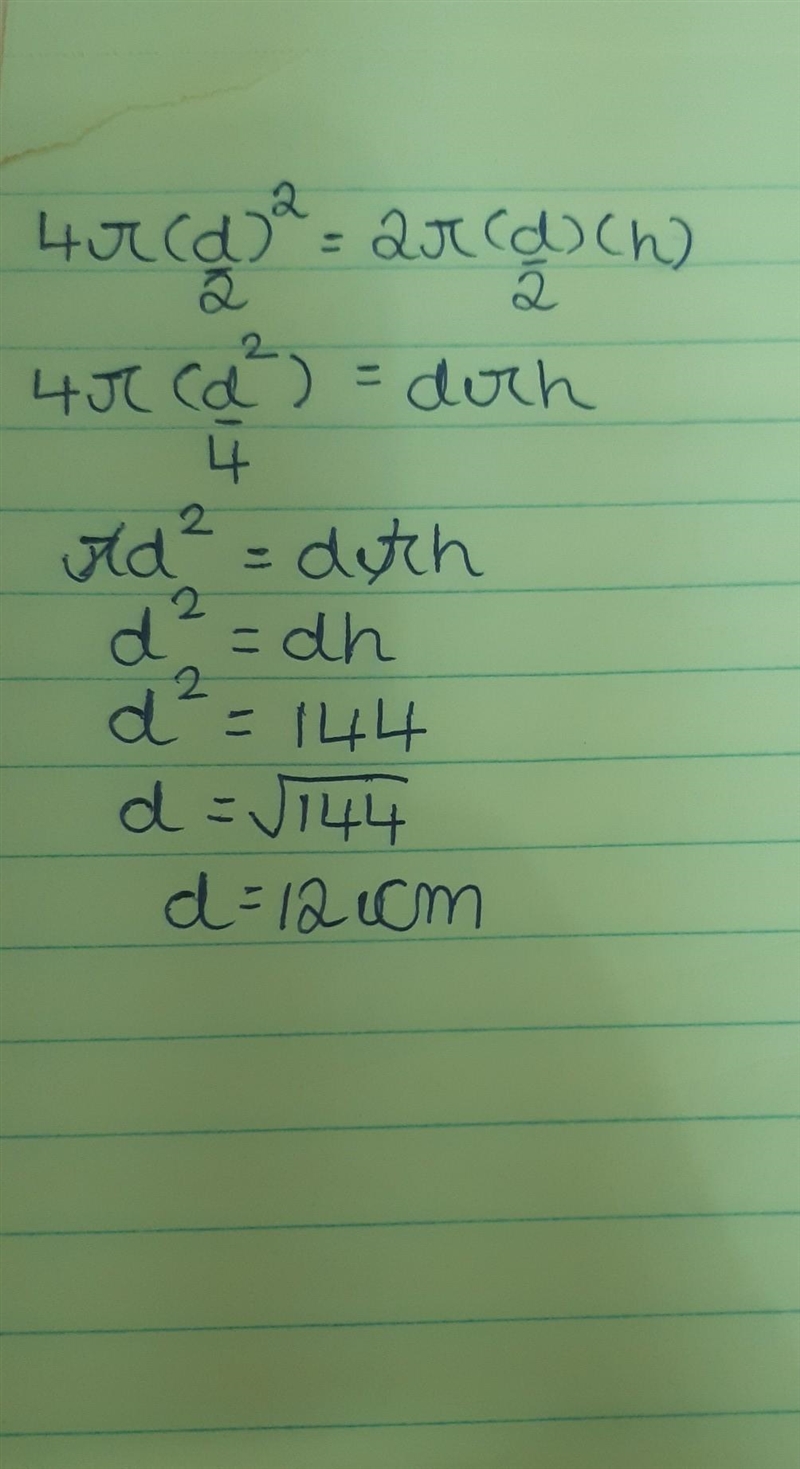 The area of the surface of a ball is equal to the area of the curved surface of a-example-1