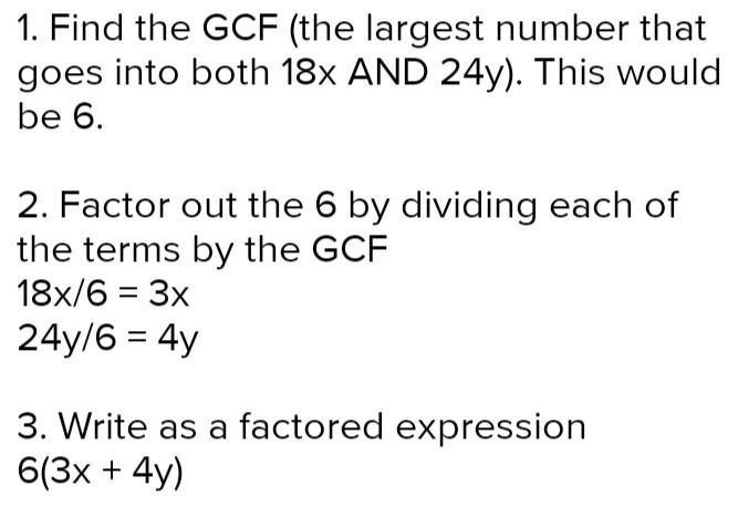 Ues the GCF to write the factored form of the expression 18x + 24y-example-1