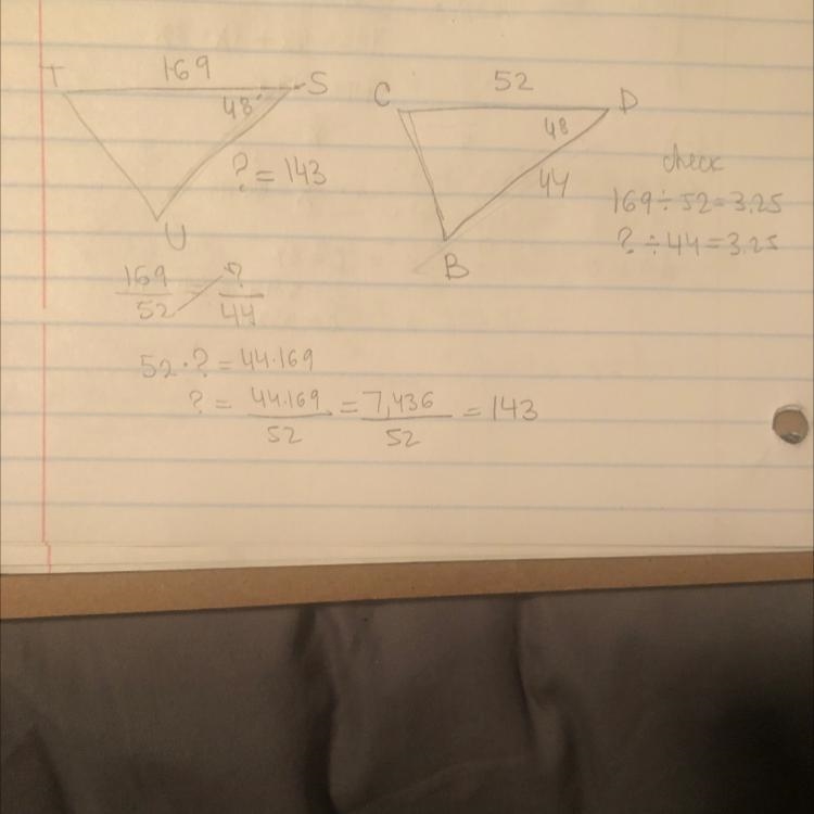 This is a similar triangle please find the missing length. (?)-example-1