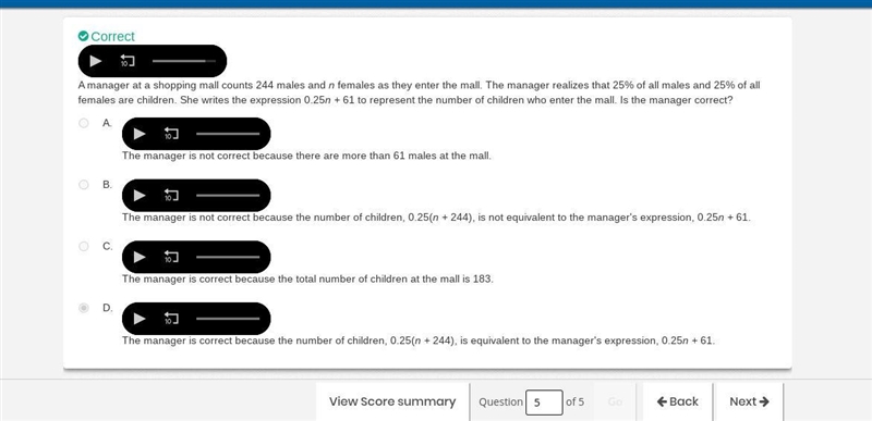 A manager at a shopping mall counts 244 males and n females as they enter the mall-example-1