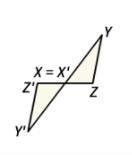 Identify the image of ∆XYZ for a composition of two 90° rotations about point X.-example-2