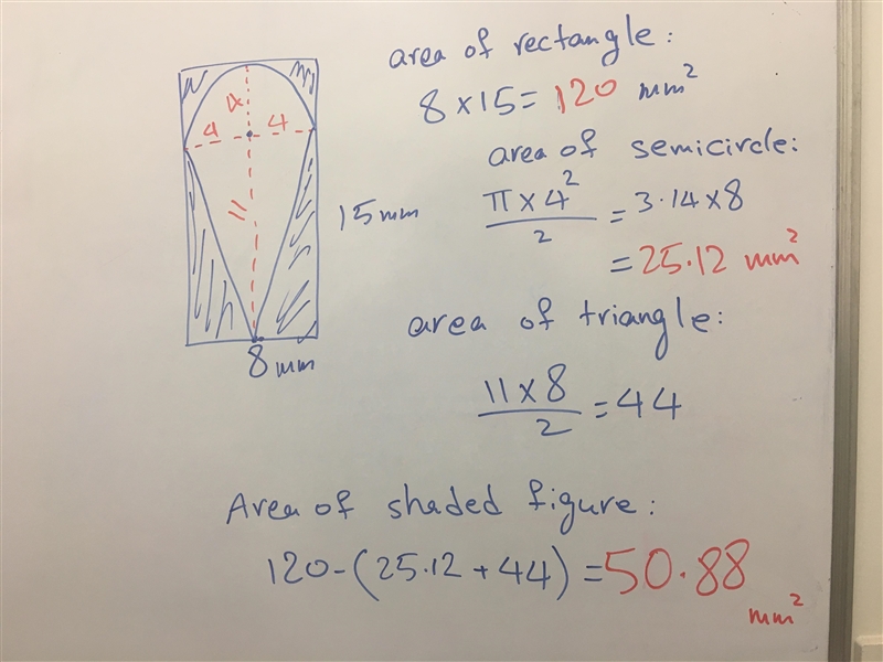 Find the area of the shaded region. Use 3.14 for pi.-example-1