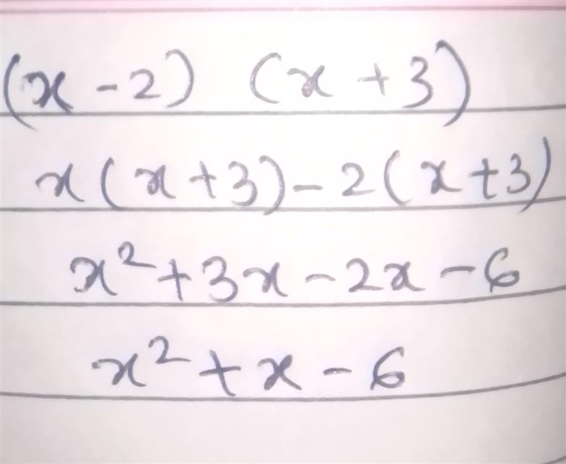 Expand and simplify (x-2)(x-3), please help-example-1