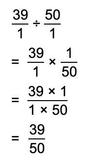 Take 39/50 simplify into a fraction-example-1