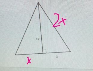 The triangle below is equilateral. Find the length of side x in simplest radical form-example-1