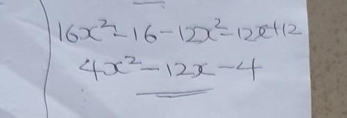 Which polynomial represents the sum below? (16x^2-16) + (-12x^2-12x+12)-example-1