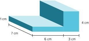 The figure below is made of 2 rectangular prisms. What is the volume of this figure-example-1