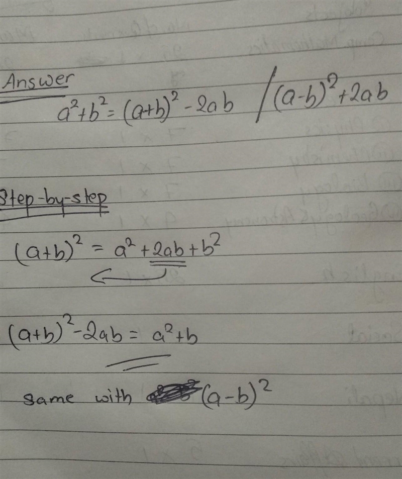 Whats a square + b square I don't know thats why I am asking u dude-example-1