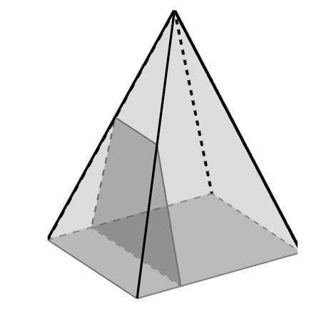 A square pyramid was sliced perpendicular to its base but not through its vertex. What-example-1