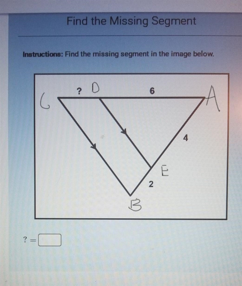 Find the missing segment in the image below​-example-1