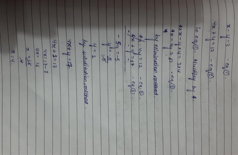 Simultaneous Linear equation ​-example-1