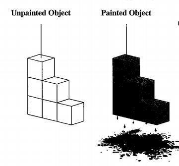 A 3-D object made of 2 cm × 2 cm × 2 cm cubes is dipped in paint. . If the painted-example-1