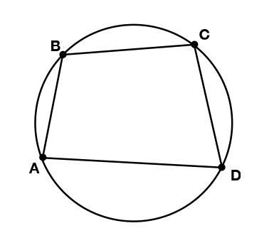 Quadrilateral ABCD is inscribed in a circle. If angle B measures 112°, what is the-example-1