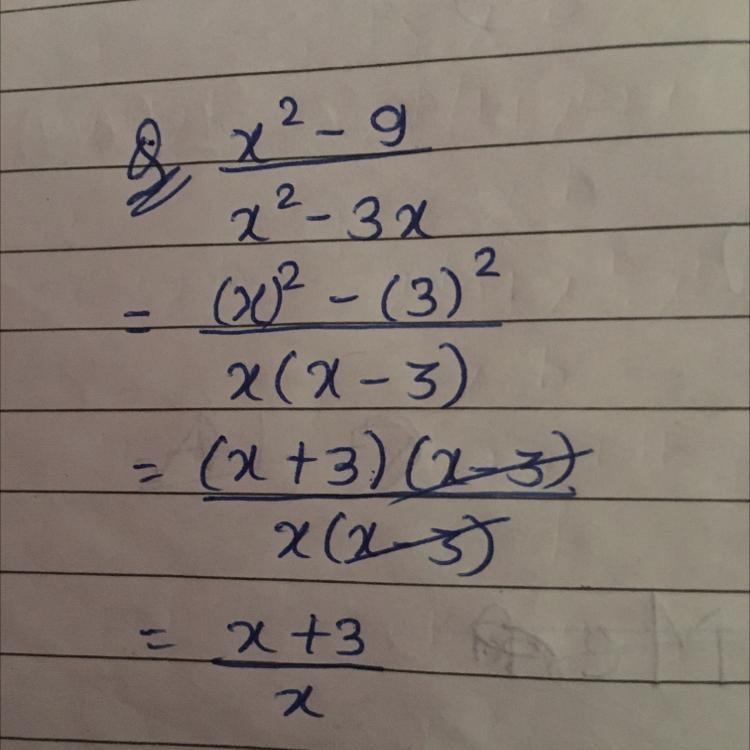 Simplify x² - 9 / х^2 - 3x-example-1